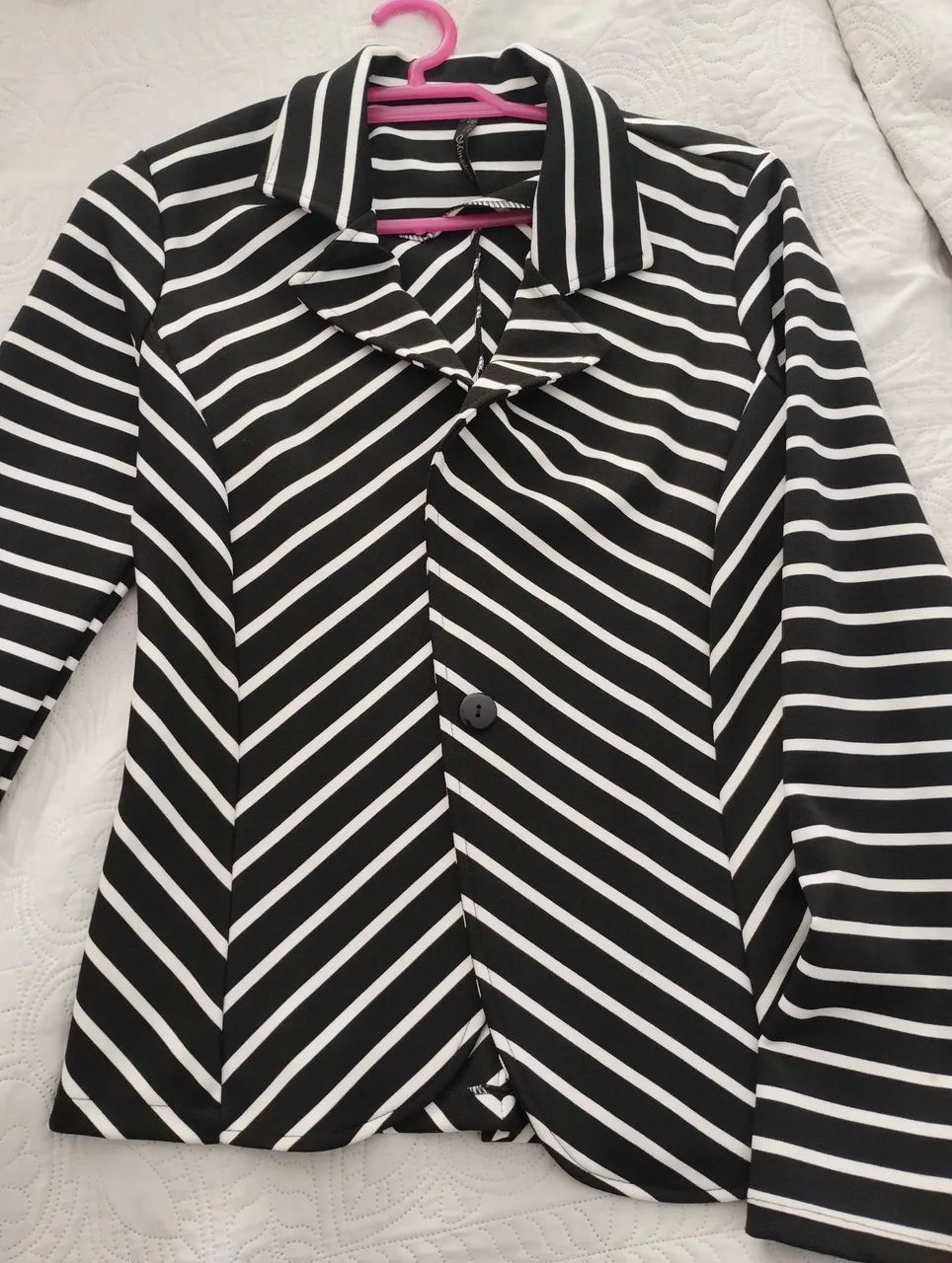 Blazer listrado em neoprene  - Foto 3