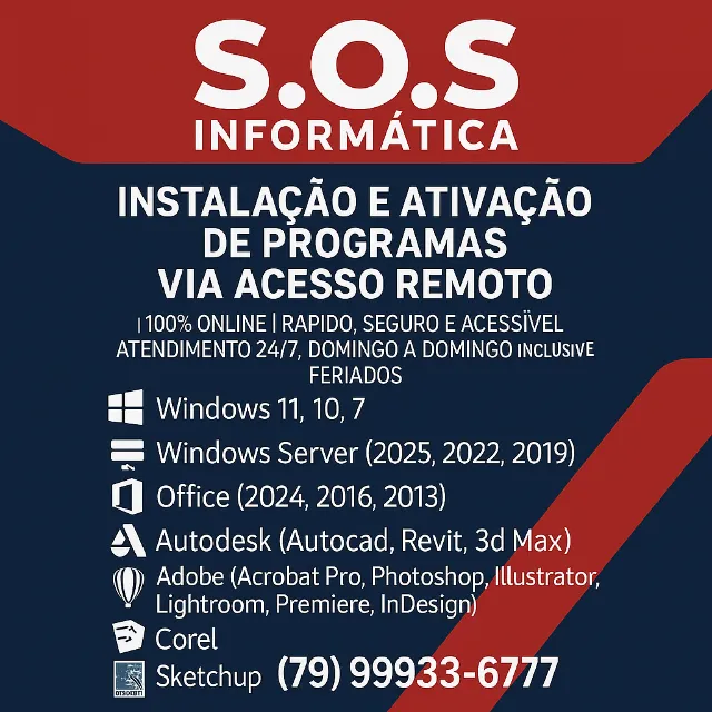 Suporte Técnico Remoto de Informática p/ Todo Brasil Atendimento 24/7 Domingo a Domingo