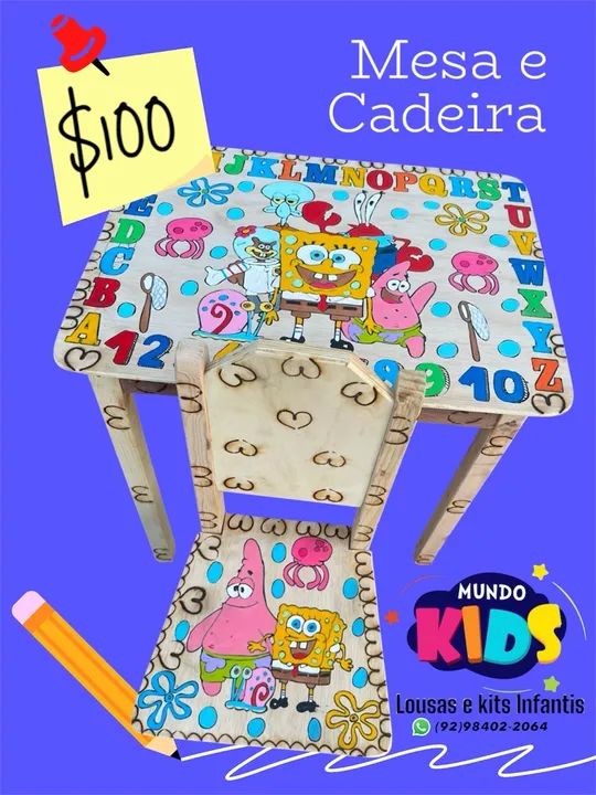 Mesa e Cadeira Infantil  - Foto 2