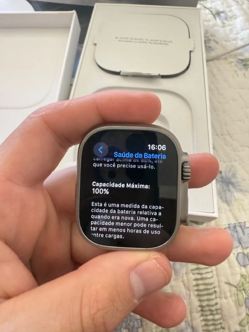 Apple Watch Ultra - Saúde da Bateria 100%