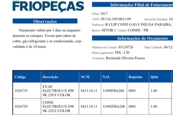 Ar Condicionado Split Electrolux 220V - Novo