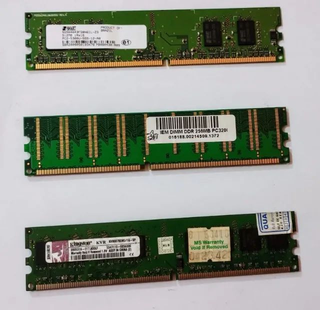 Memórias p/ Pc 512MB, 256MB, 1G - Usadas