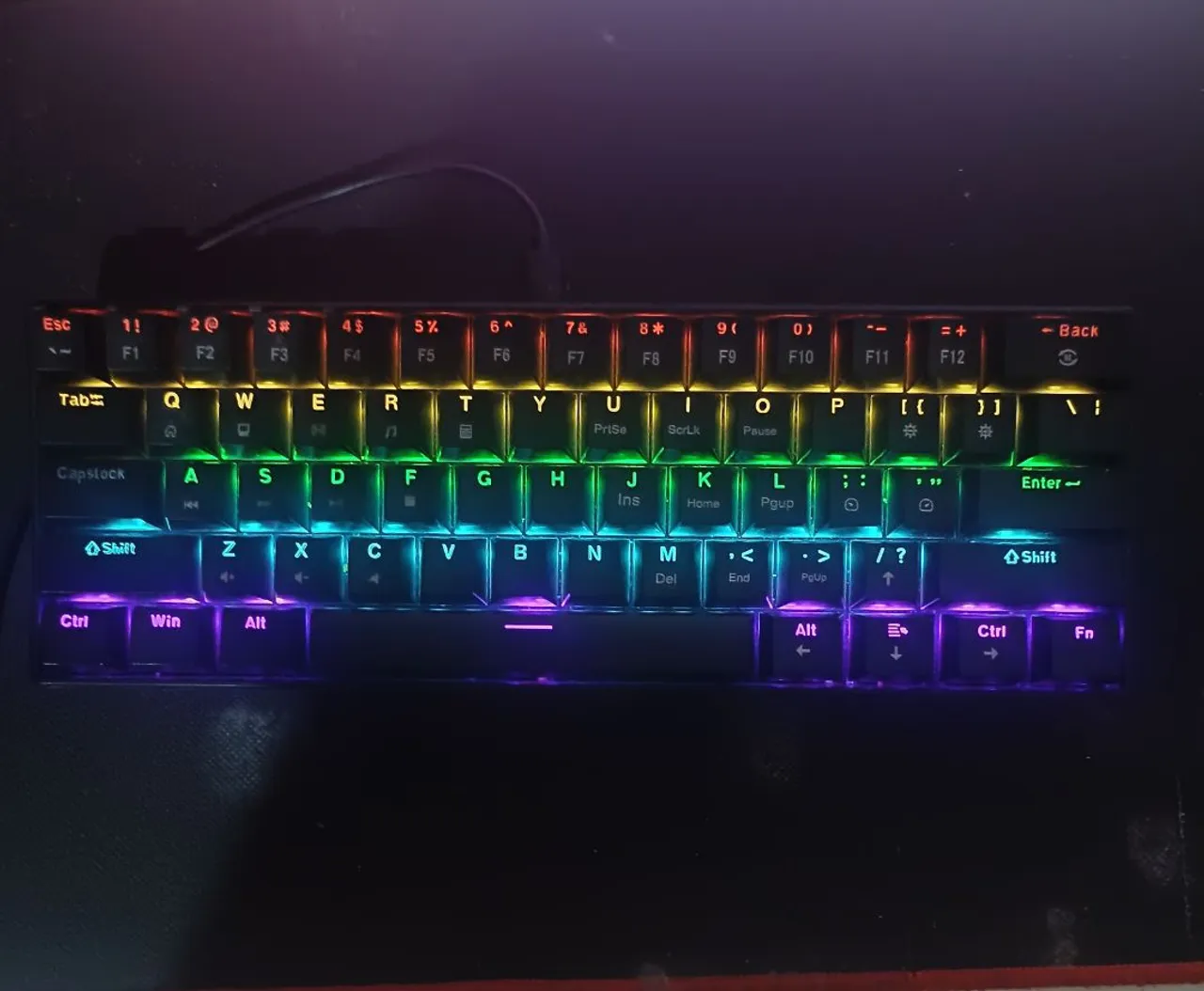Teclado Mecânico RGB Gamer Switch Red