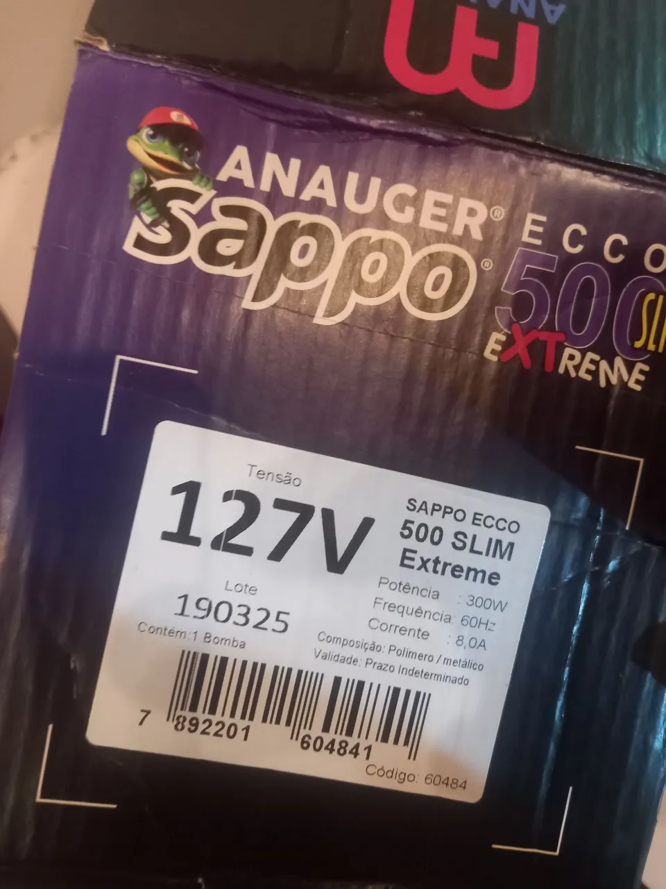 Bomba Sapo Anauger Slim 127V com nota fiscal