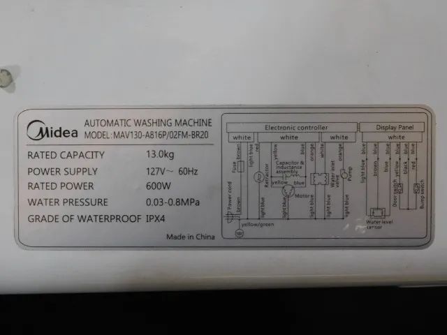 Lavadora de Roupas Midea - MAV130-A816P (Retirada Peças) - Foto 4