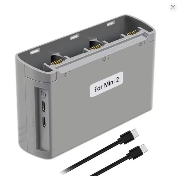 Carregador Inteligente Para 3 Baterias Drone Dji Mini 2 E Se - Foto 4