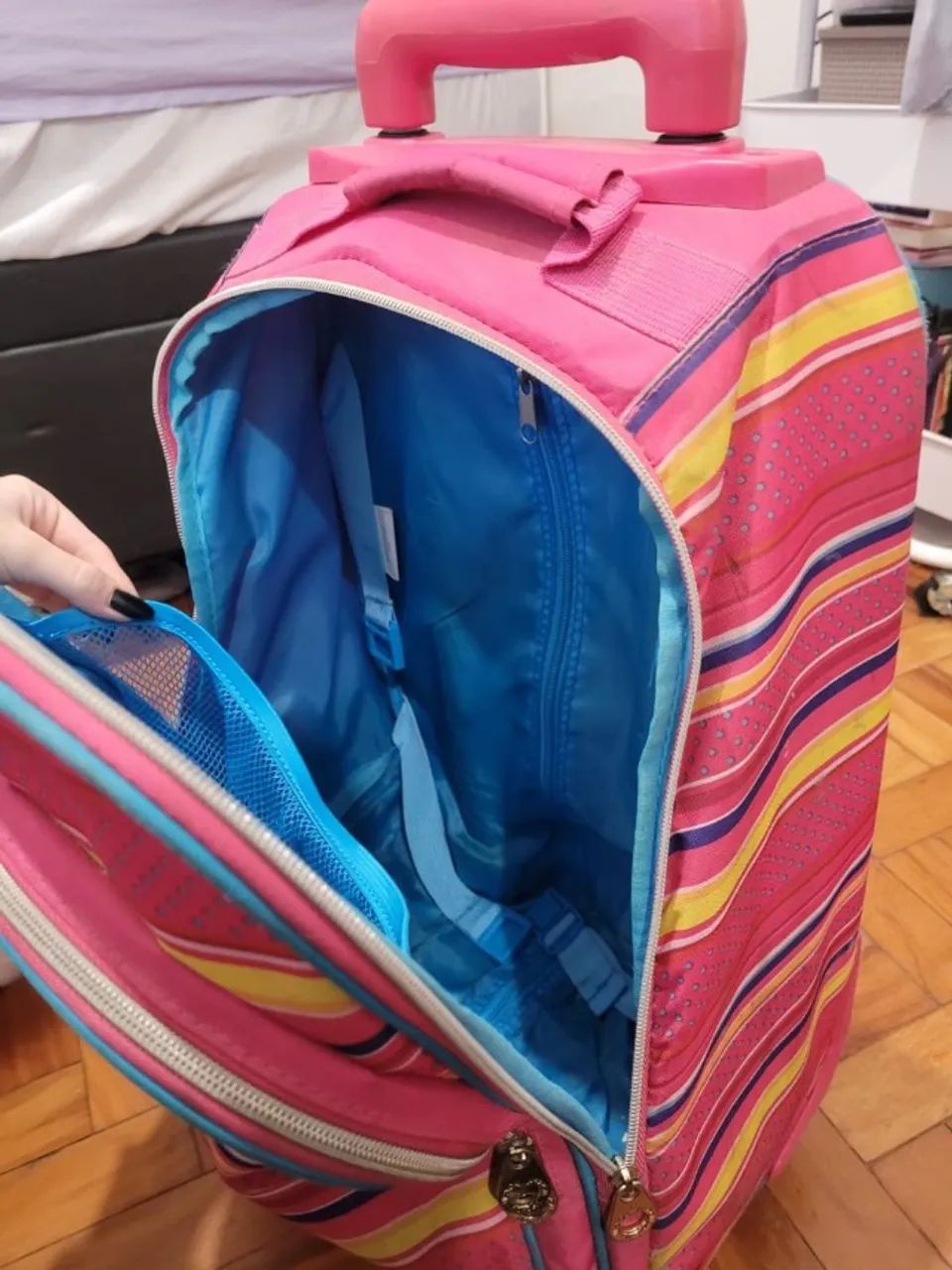 mochila com rodinhas escolar - Foto 4