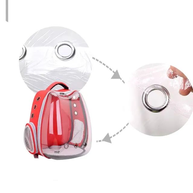 Mochila Pet Mochila Transporte Cão e gato Transparente Produto Novo Envio por Correios - Foto 6