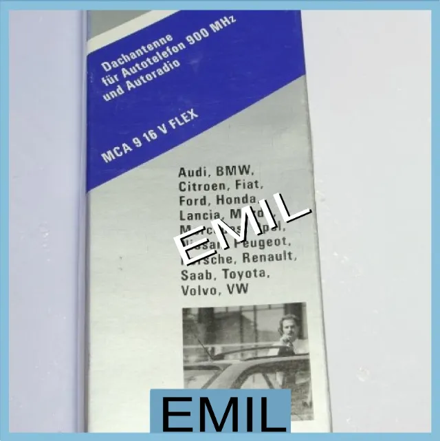 Antena de Teto amplificada (12v) - Hirschmann (alemã) p/ vários carros importados alemães
