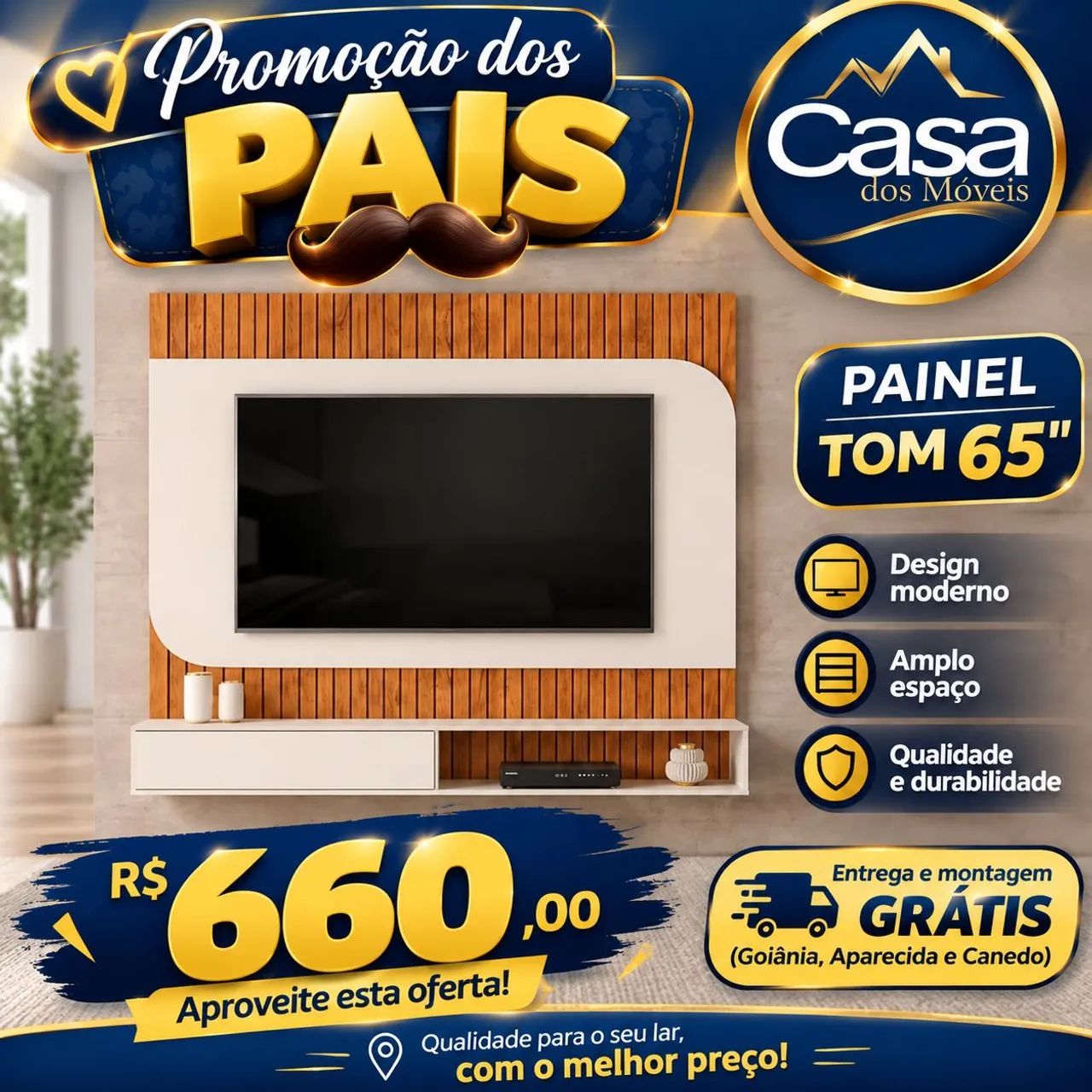 Painel Tom 65 Polegadas 