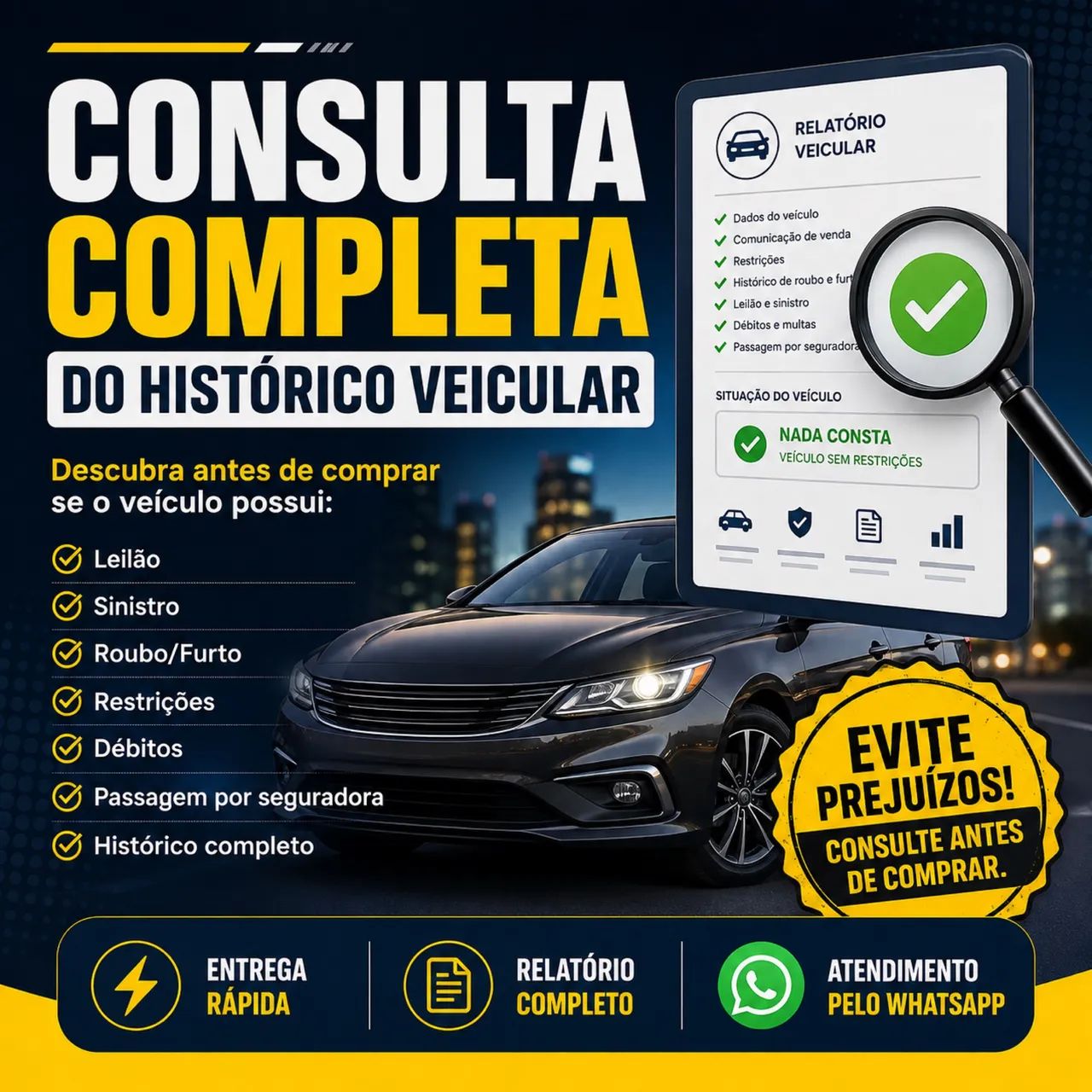 Consulta Completa Histórico Veicular | Evite Prejuízos!