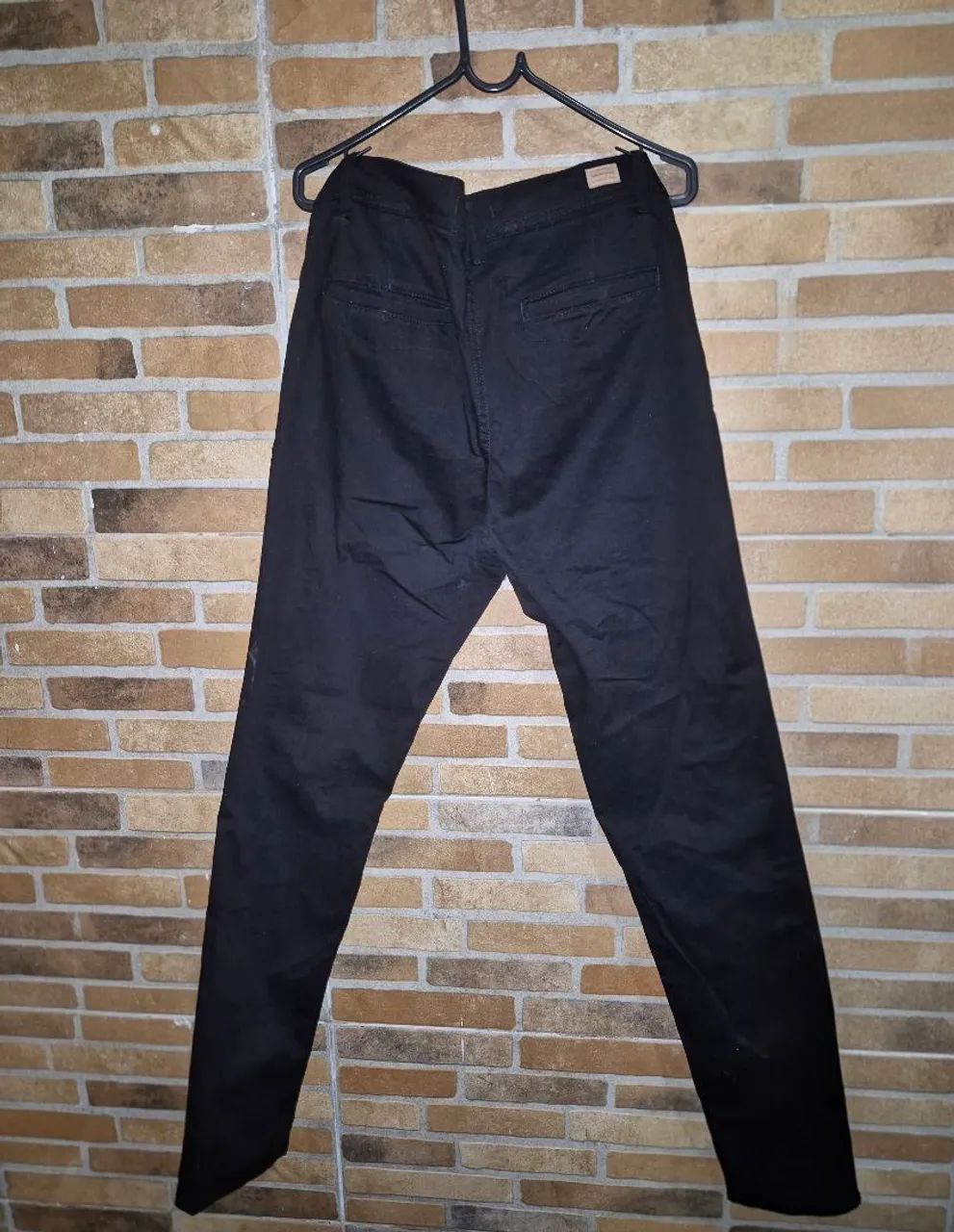Calça masculina preta Marfinno slim 42 - Foto 3