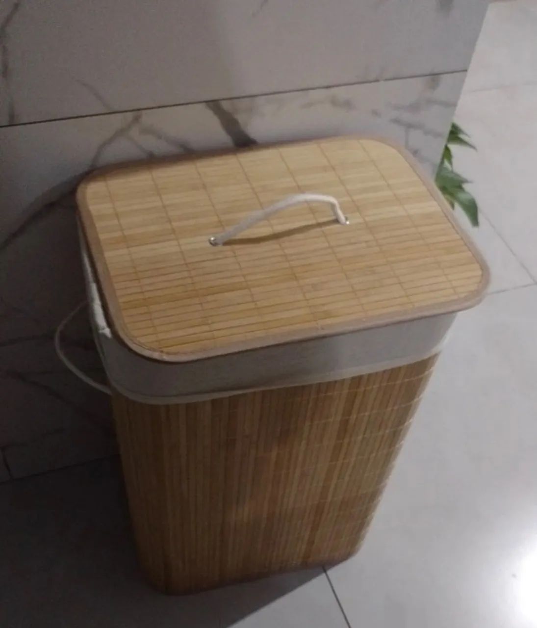 Cesto de roupa de bambu  - Foto 2