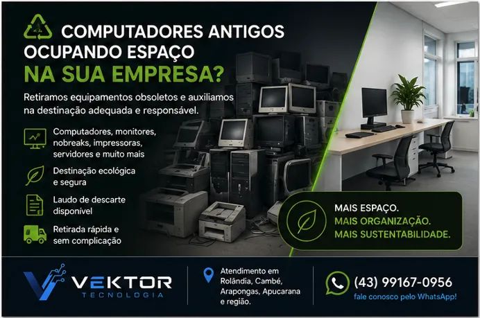 Computadores Antigos Ocupando Espaço? Fazemos a Retirada