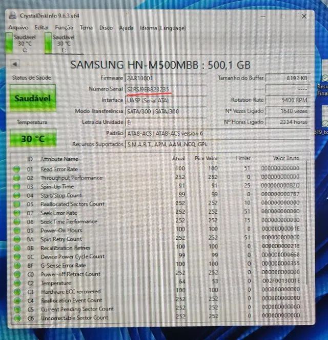 HDs de Notebook 500 e 320 GB (2,5")(SAUDÁVEIS) (COMPATÍVEL COM PS4/XBOX) - Foto 2