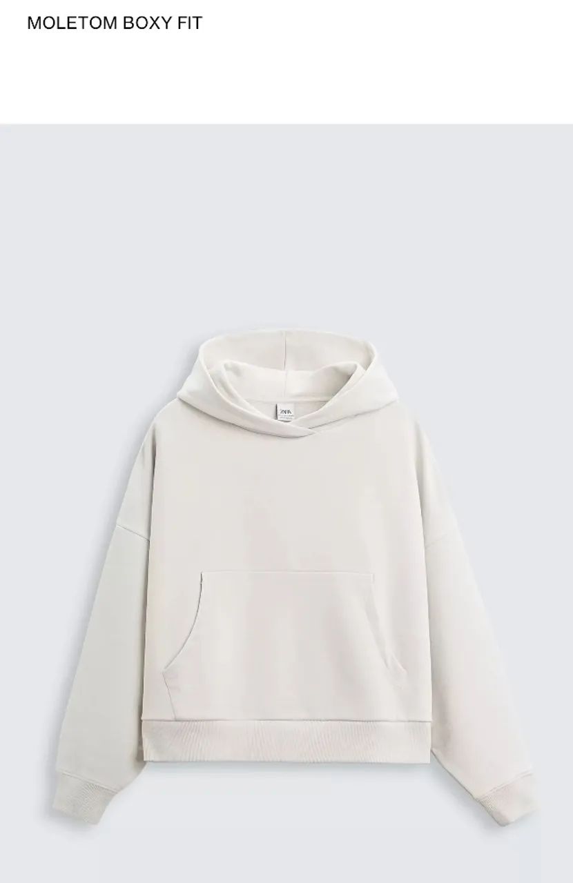 MOLETOM BOXY FIT ZARA