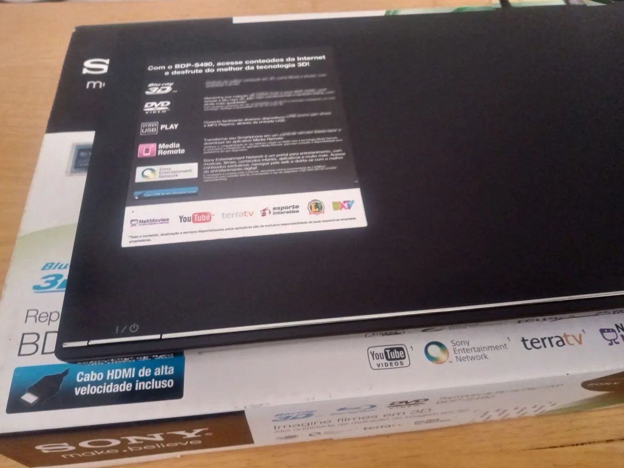 Blu Ray player Sony 3d s490 na caixa - Foto 3