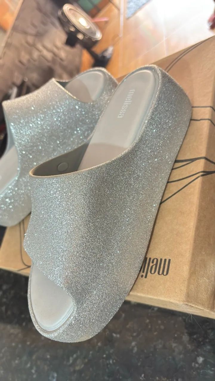 Melissa Free Platform Slide Glitter - Foto 3