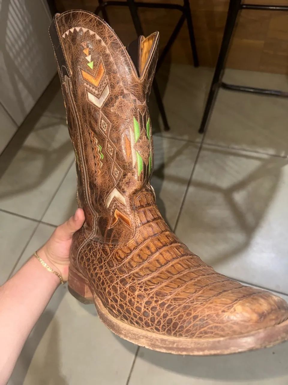 Bota Goyazes de Couro de Jacaré 41  - Foto 5