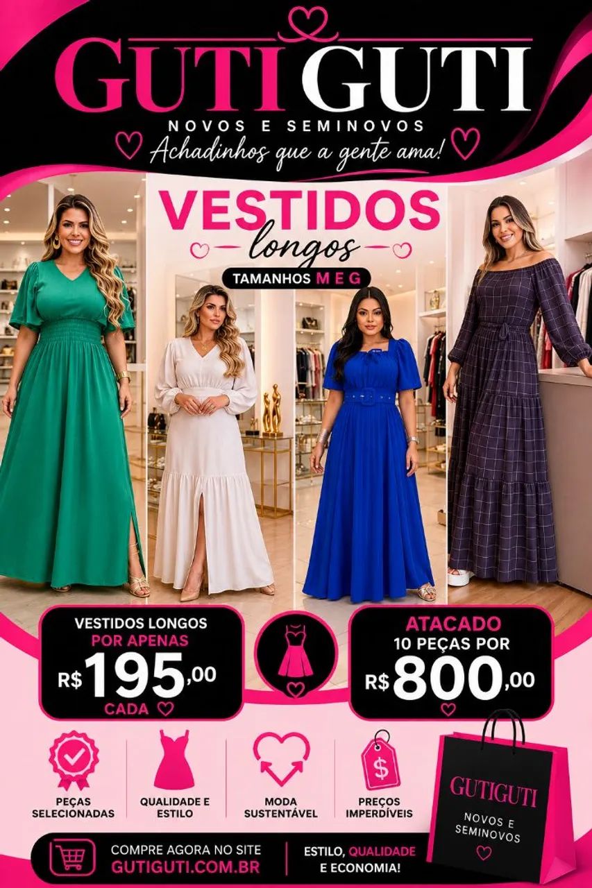 Vestido longo 10 por 