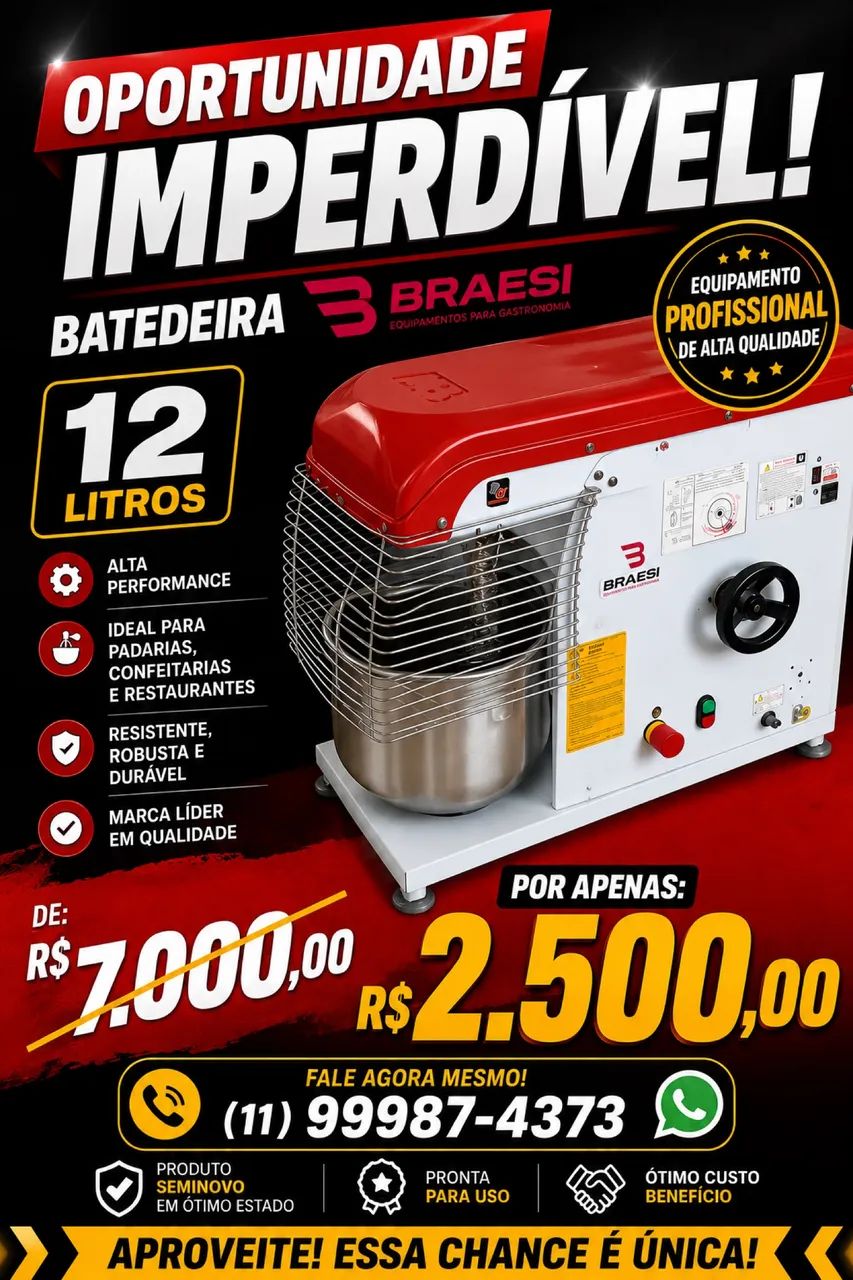 Batedeira Braesi 12 litros 
