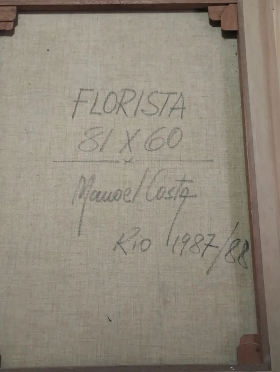 ÓLEO SOBRE TELA FLORISTA DE MANOEL COSTA - Foto 3