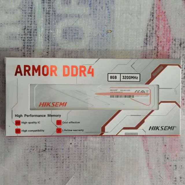 Memória Ddr4 Hiksemi Armor White, 8GB, 3200mhz, Branco