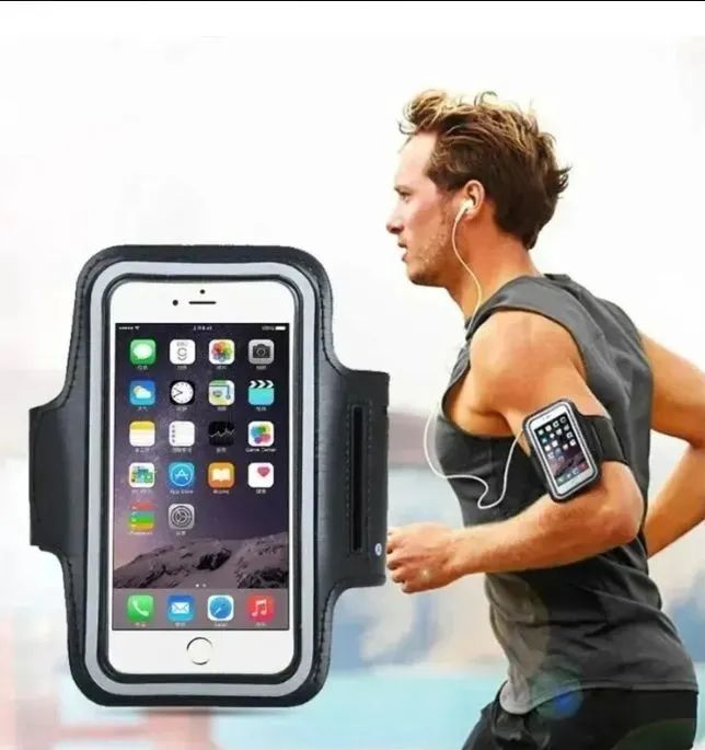 Capa para celulares 7" de braço para academia, esporte e proteção. - Foto 4