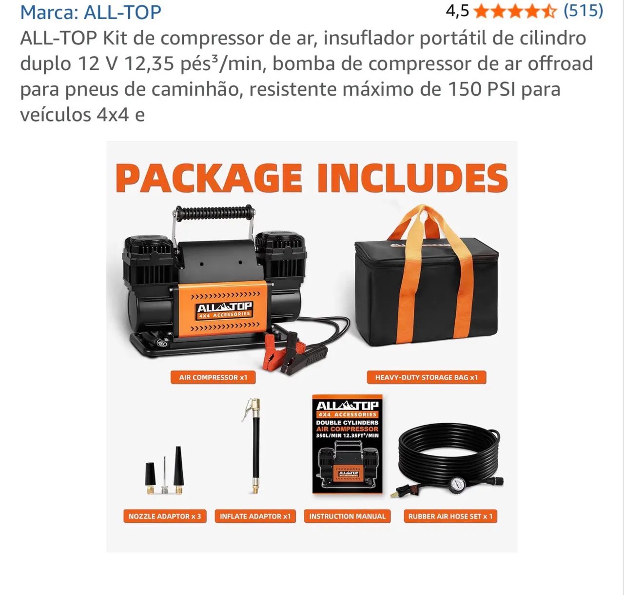 Compressor de pneus veicular All-Top - Foto 2