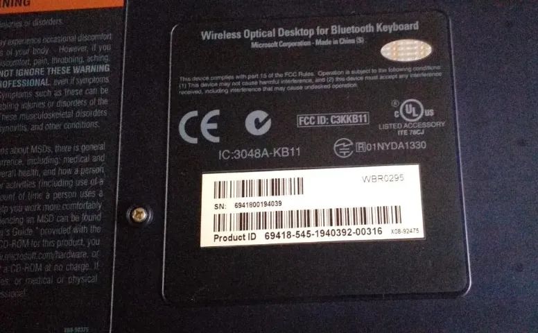 Teclado Microsoft bluetooth, Wireless Optical Keyboard, usado em bom estado - Foto 5