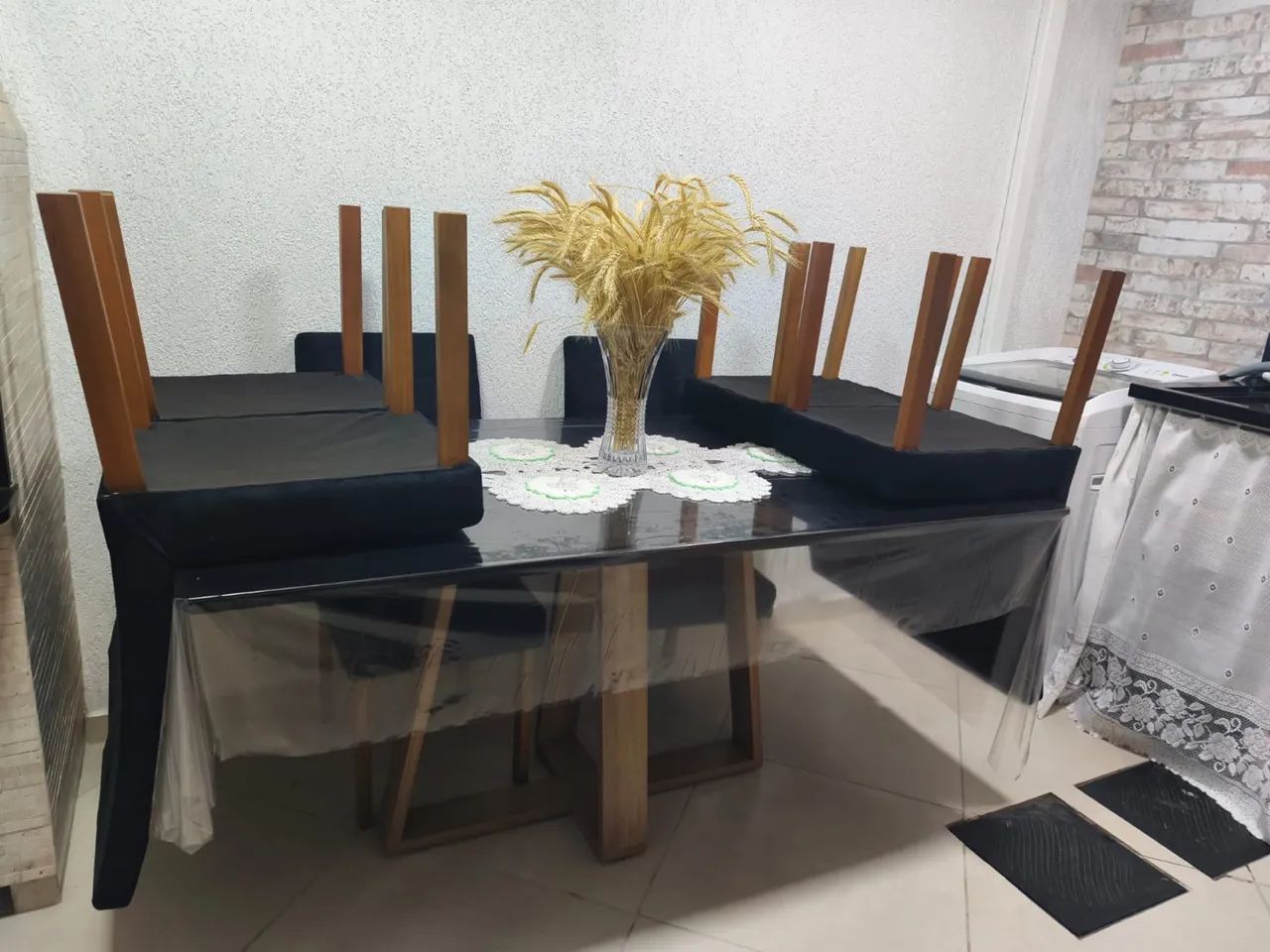 MESA DE VIDRO 6 CADEIRAS - Foto 4