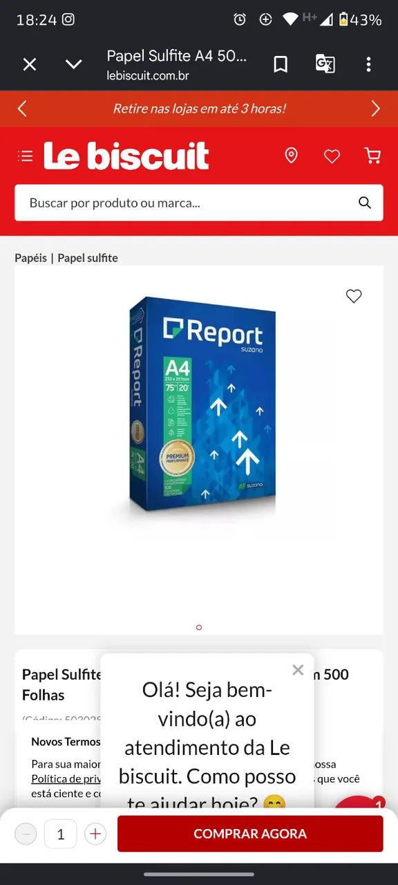 Caixa de Resma de papel A4 