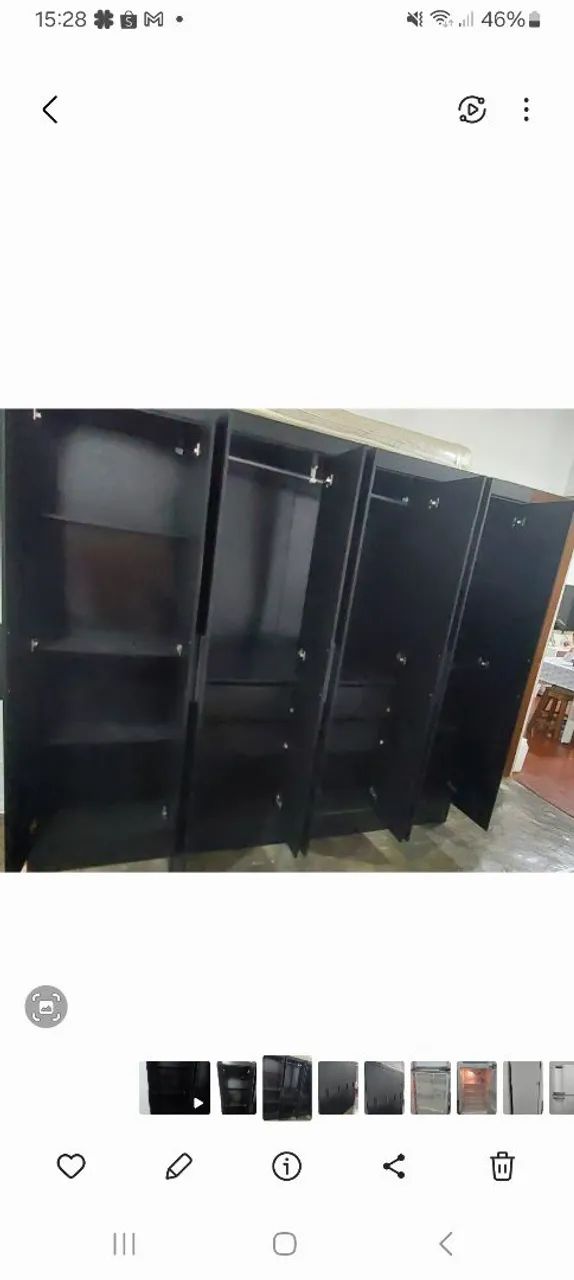 Guarda-roupa Casal Preto - Foto 3