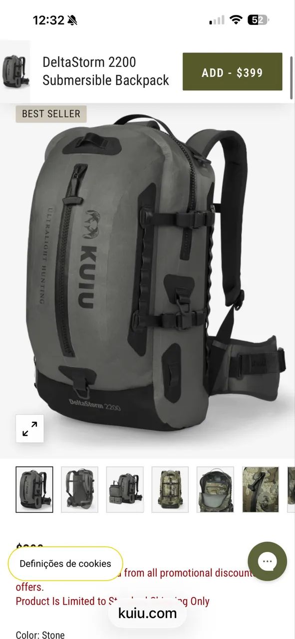 Mochila submersível kuiu Deltastorm 2200 