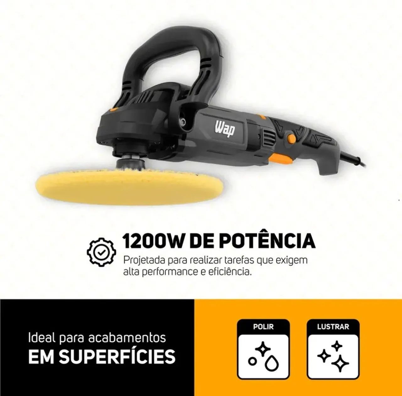 Politriz ROTATIVA WAP 1200W - 127V (Nova na Caixa)