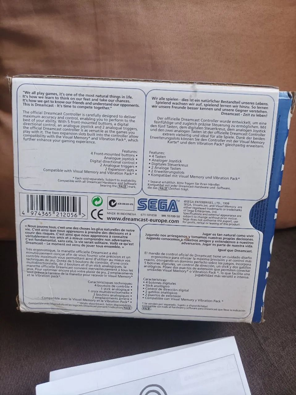 Caixa controle Dreamcast Europa com manual - Foto 2