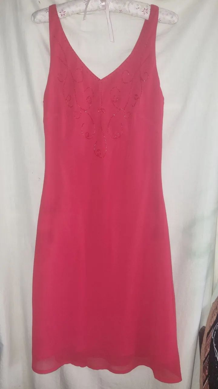 Vestido vermelho de crepe GG  - Foto 4