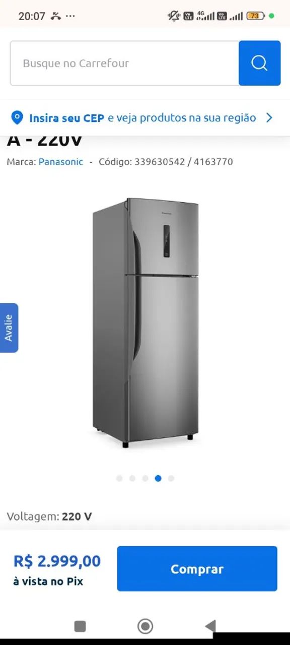 Geladeira Panasonic Inox BT44 - Foto 3
