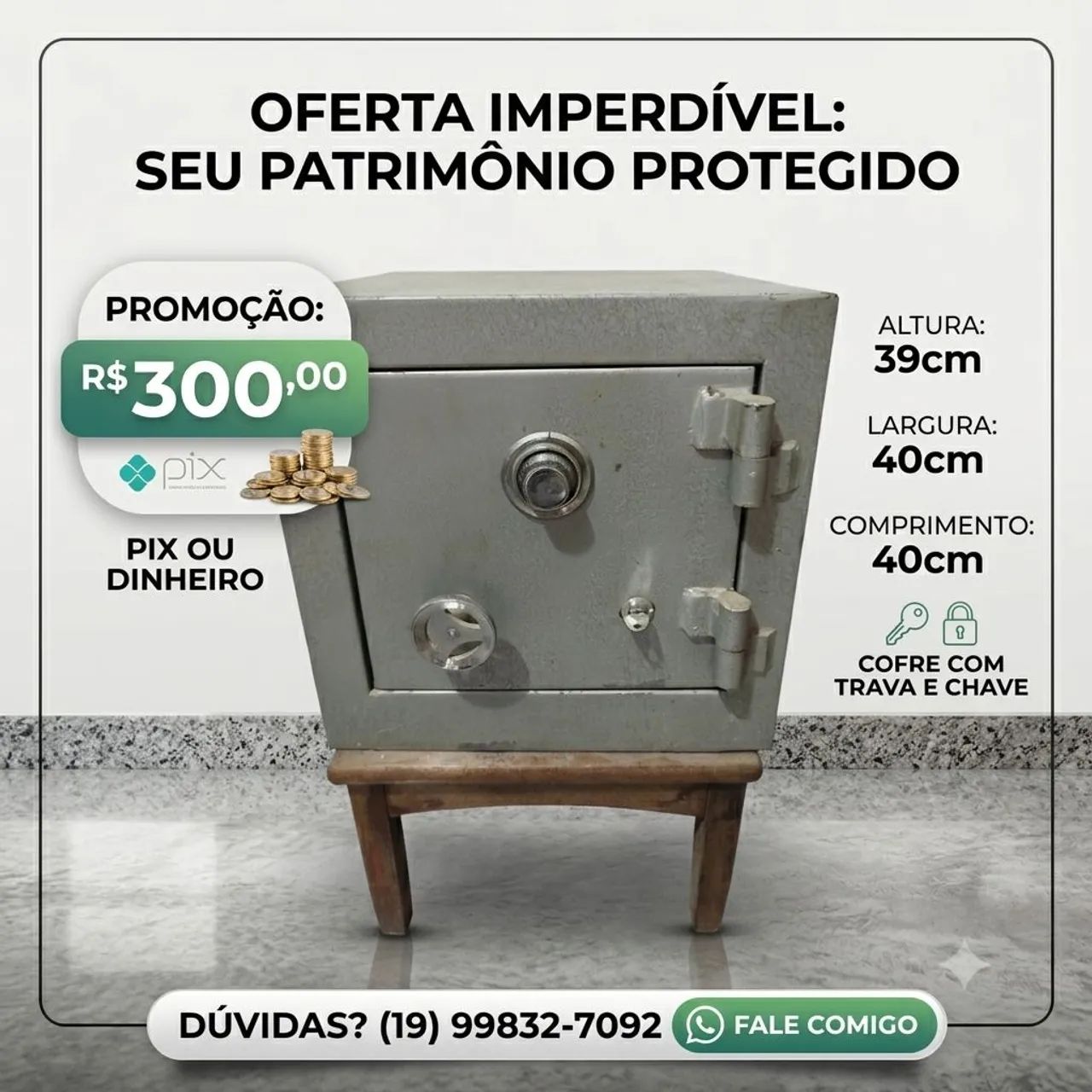 Cofre com chave