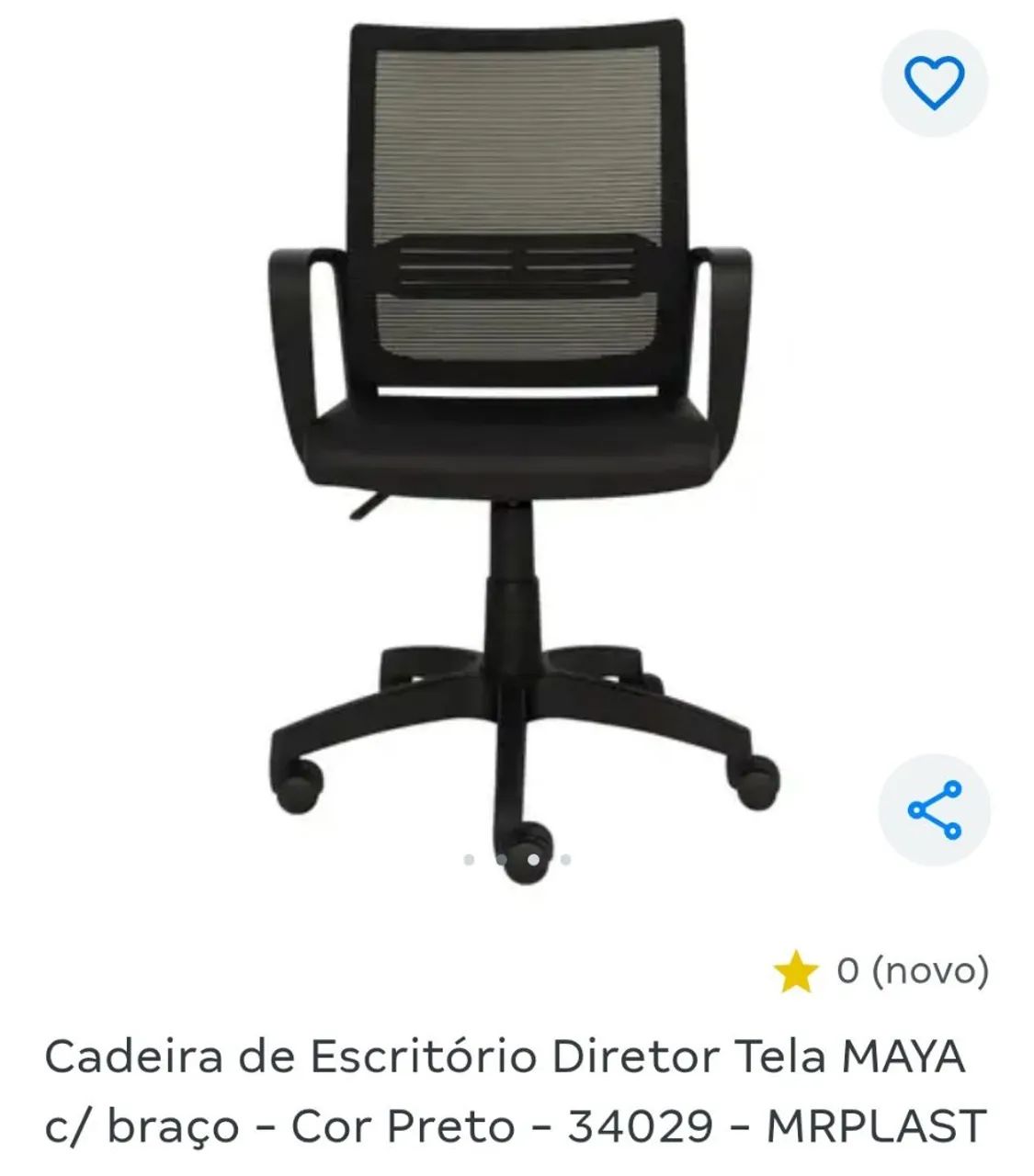 Cadeiras para Escritório - Giratoria Maya Preto