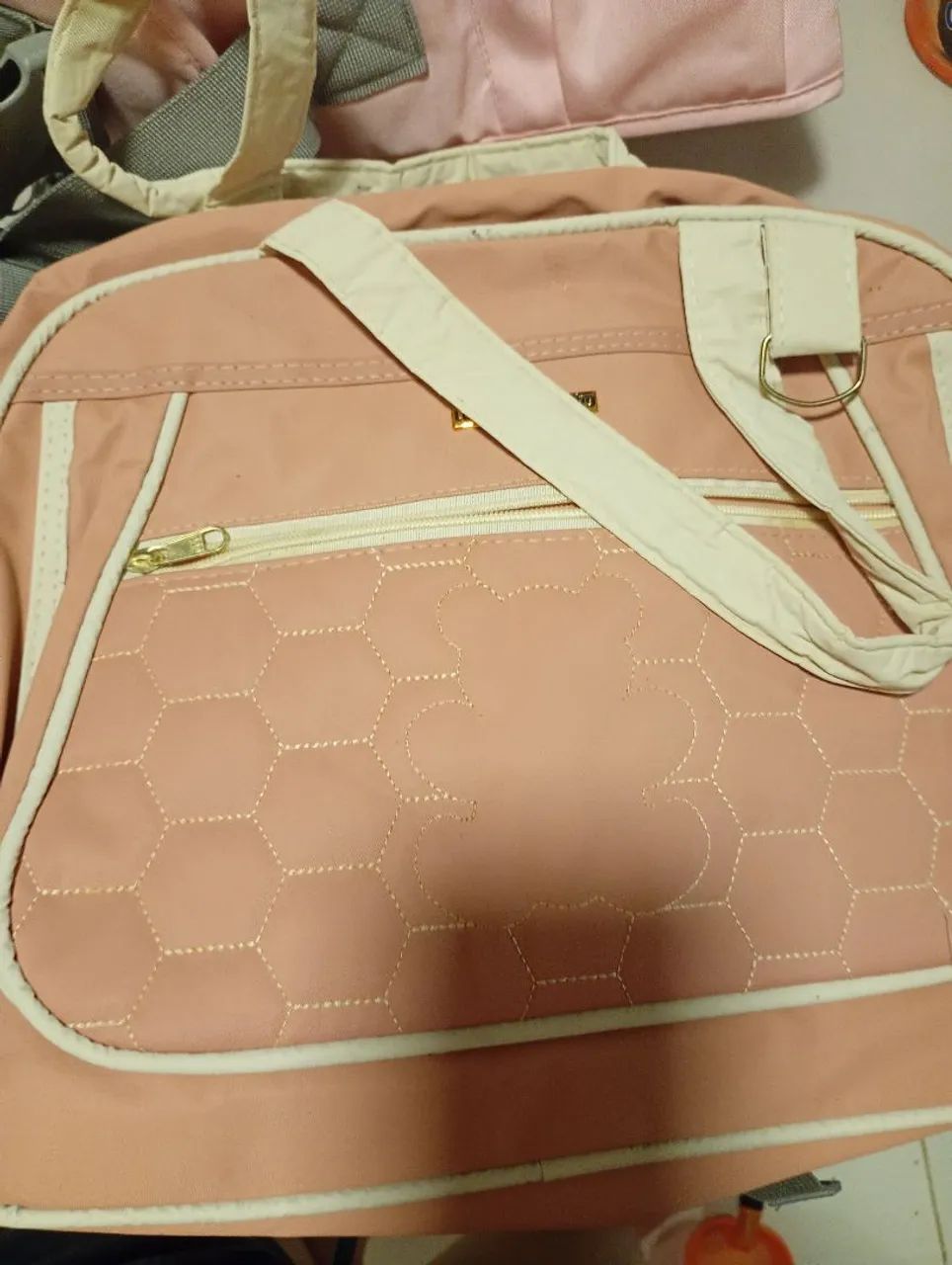 Canguru de bebê Rosa+ kit bolsa maternidade  - Foto 3