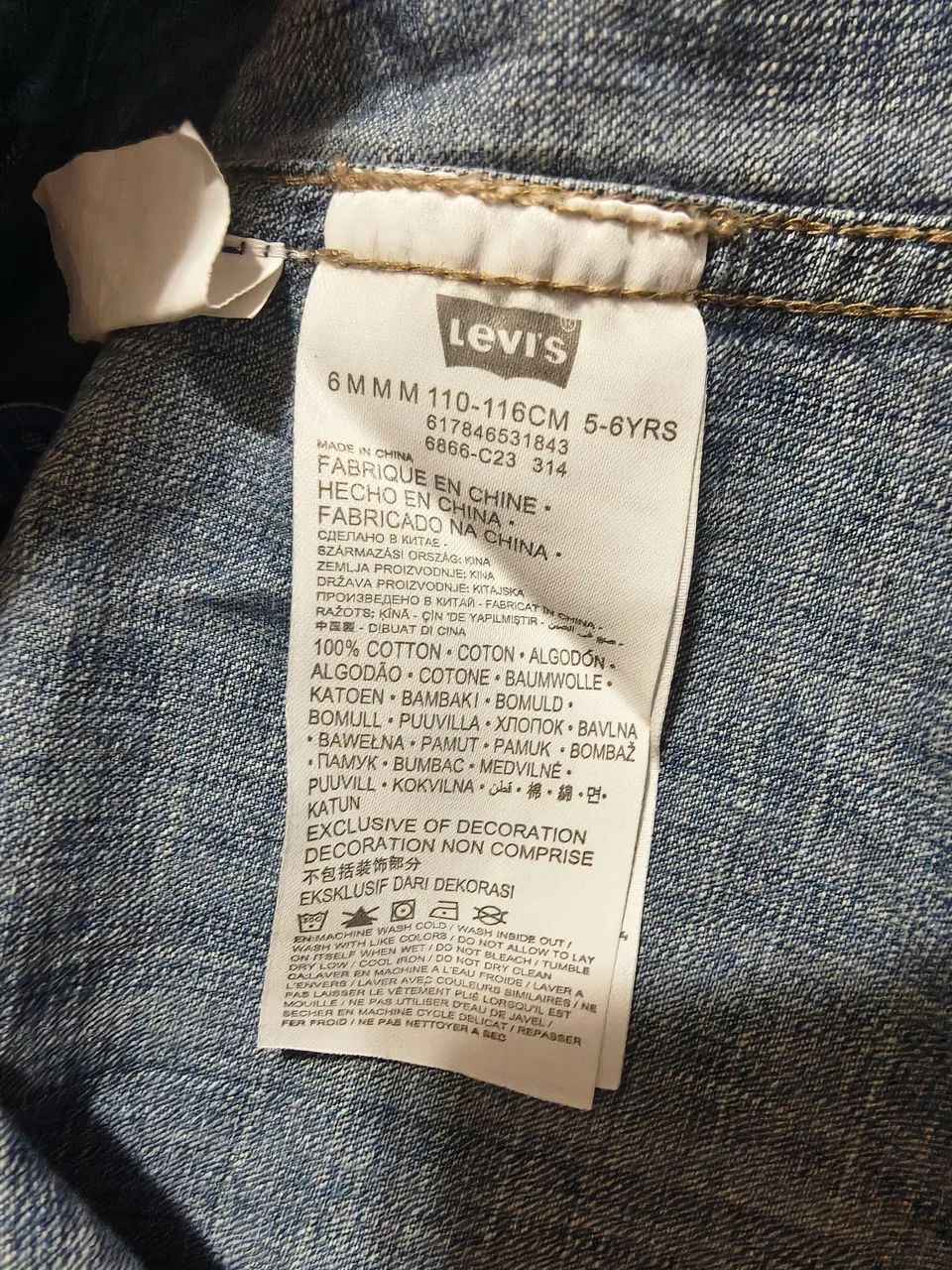 Camisa Jeans Infantil Levi's  - Foto 3