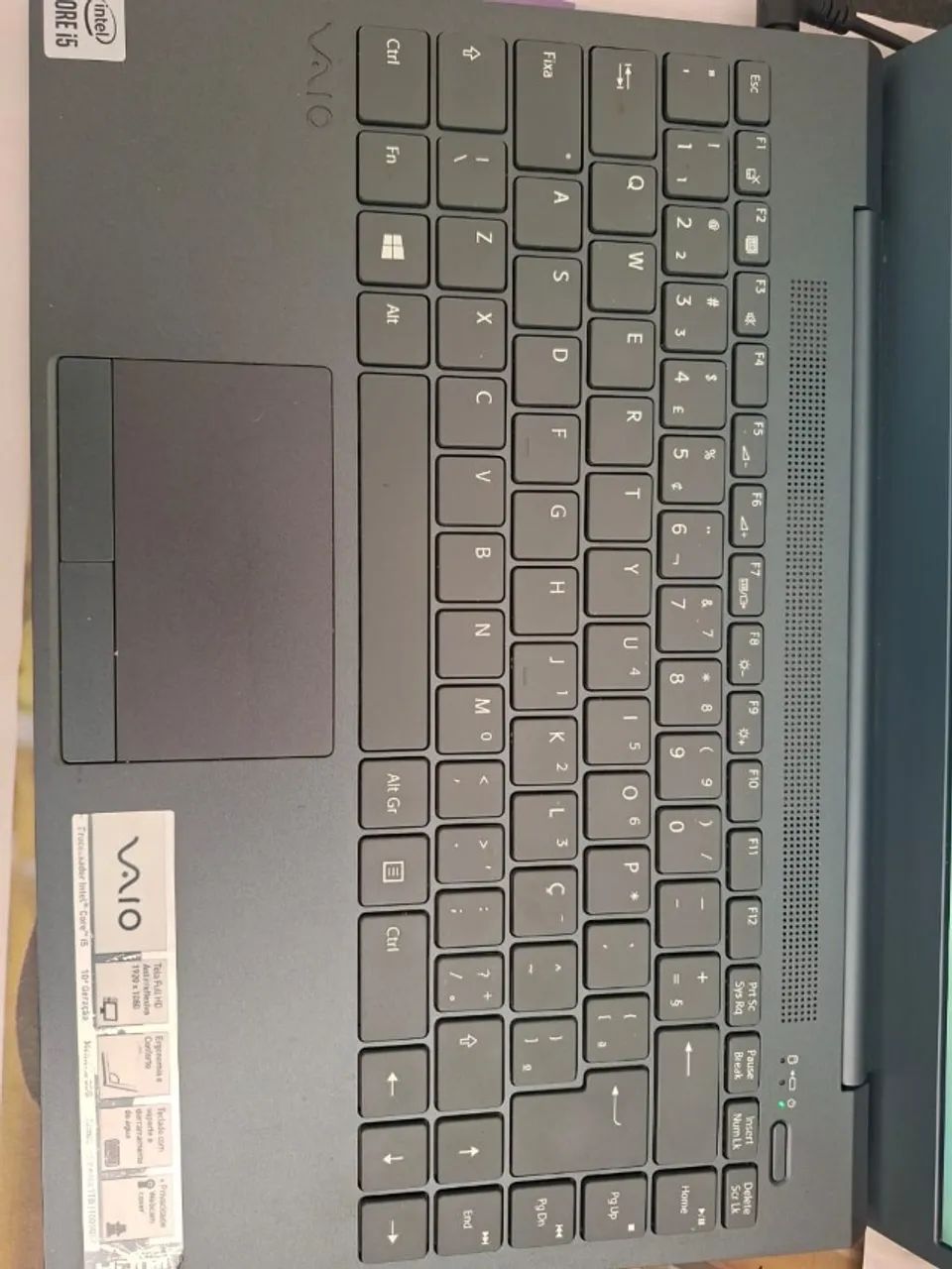 Notebook VAIO i5 10ª Geração | 8GB RAM | SSD NVMe 240GB + HD 500GB