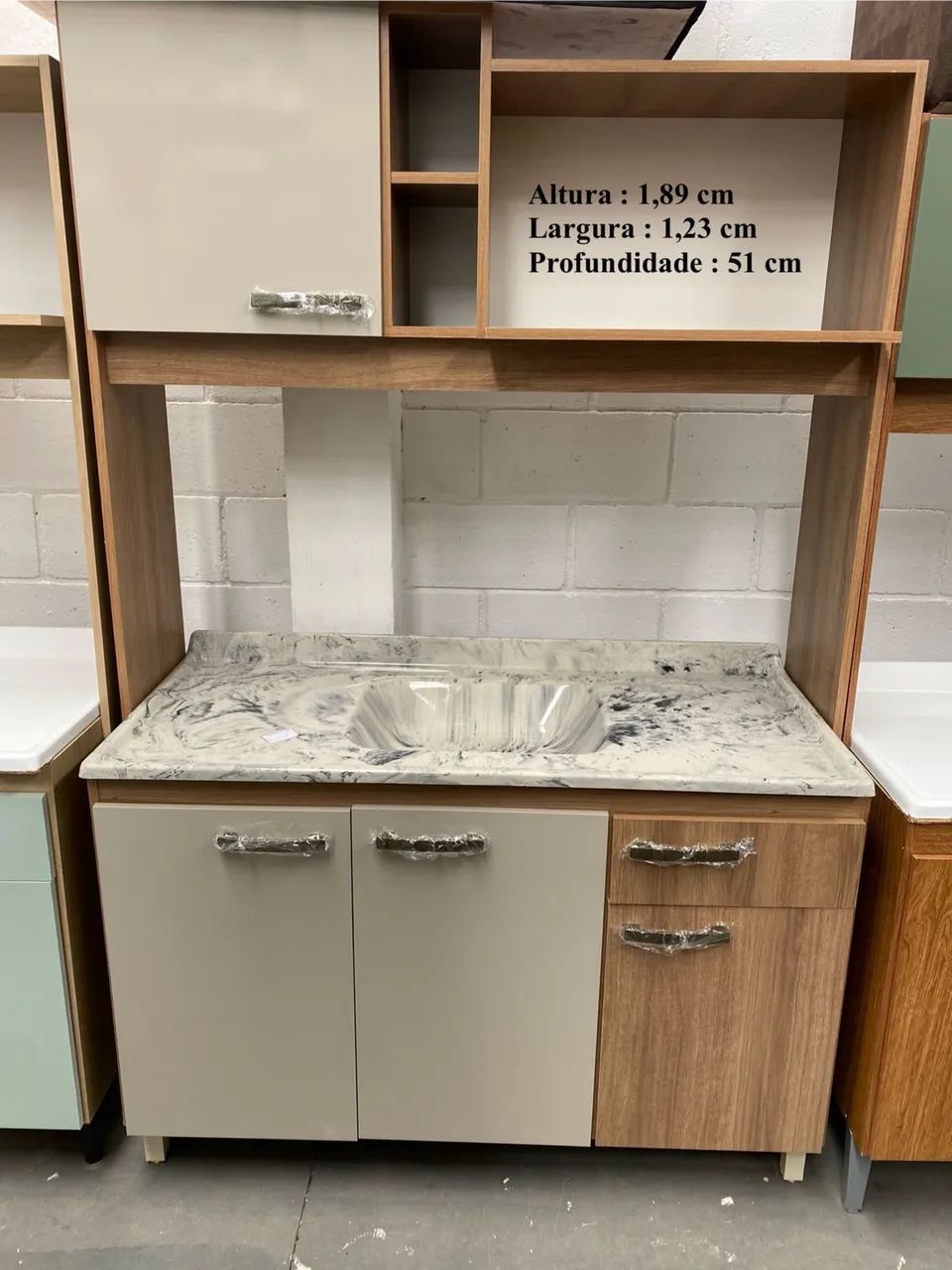 Cozinha compacta com tampo - entrego 