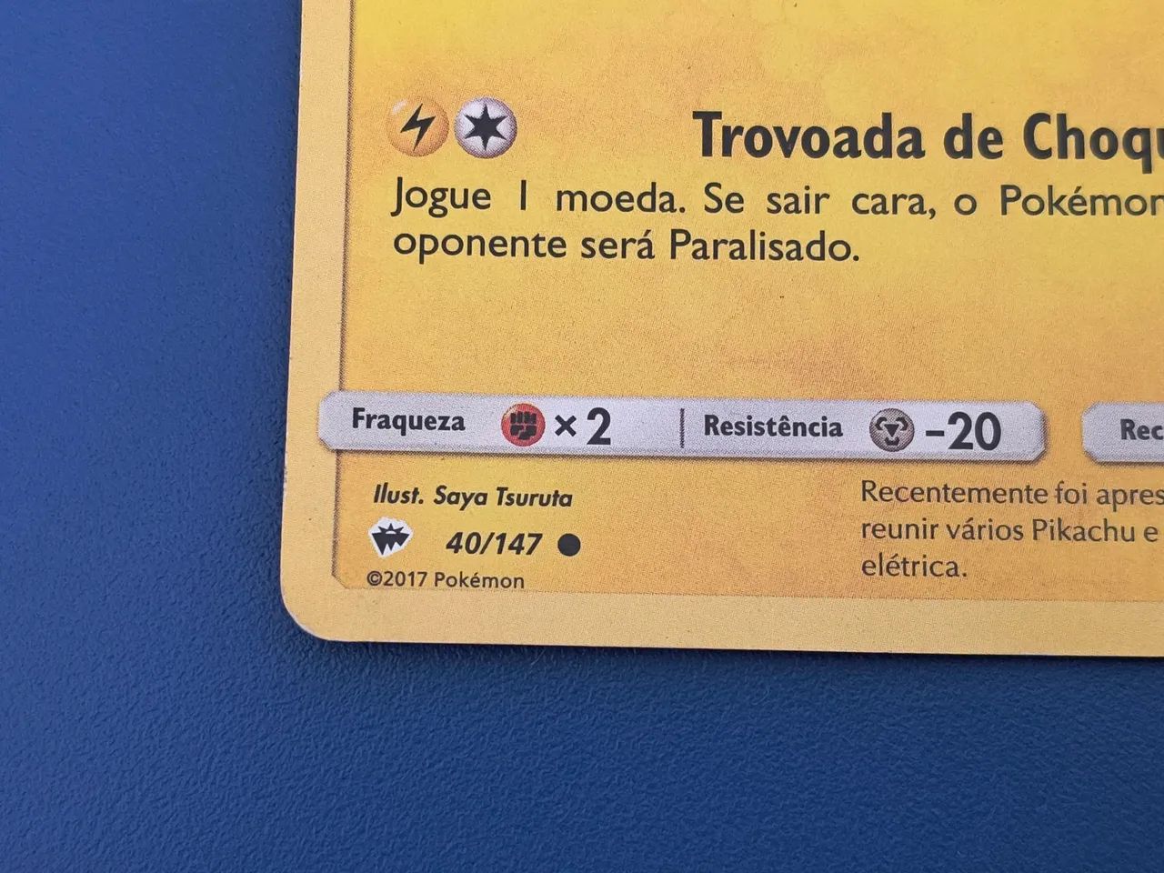 Pikachu raro carta de pokémon 40/147 - Foto 3