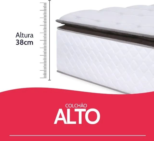 Colchão casal de molas ensacadas com pillow top extra conforto - BF Colchões - Foto 5