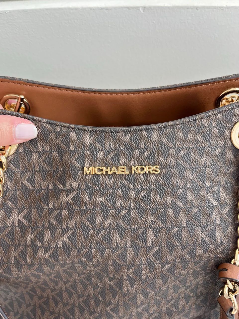 Bolsa Michael kors nova couro marrom - Foto 4