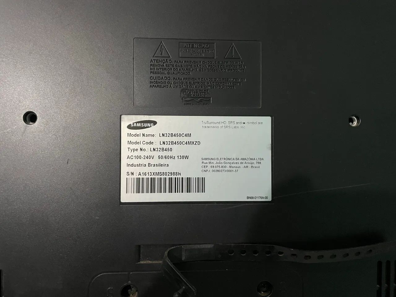 TV Samsung 32? LCD LN32B450 - 3 HDMI Funcionando Perfeitamente - Foto 4