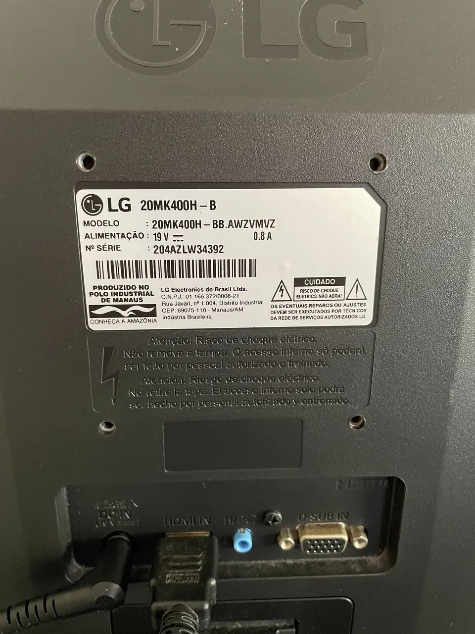 Monitor LG 19,5? LED - HDMI/VGA | Ótimo Estado - Foto 4
