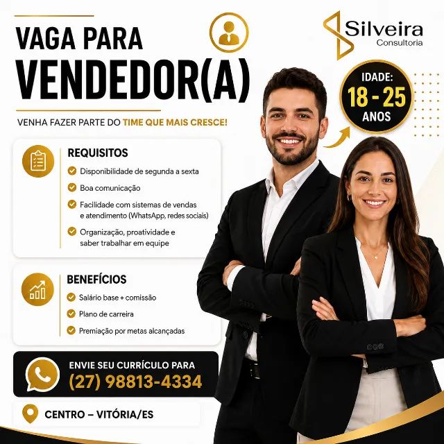 VAGA PARA VENDENDOR(A)